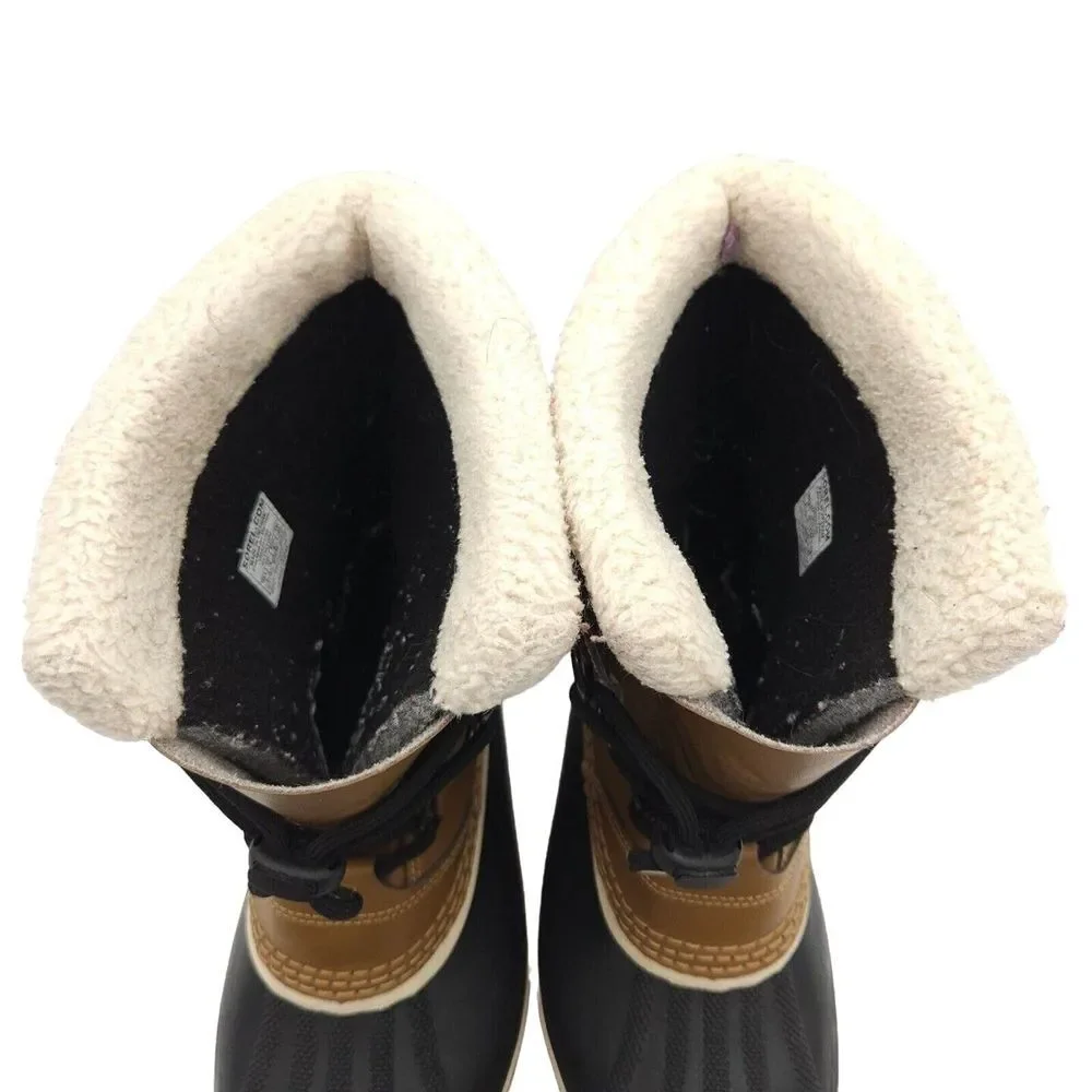 Sorel Caribou (Womens Size 5) Brown Waterproof Snow Boots Lace‎ Up Warm Winter